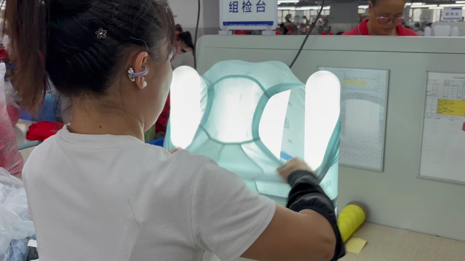 Garment inspection at a partner facility