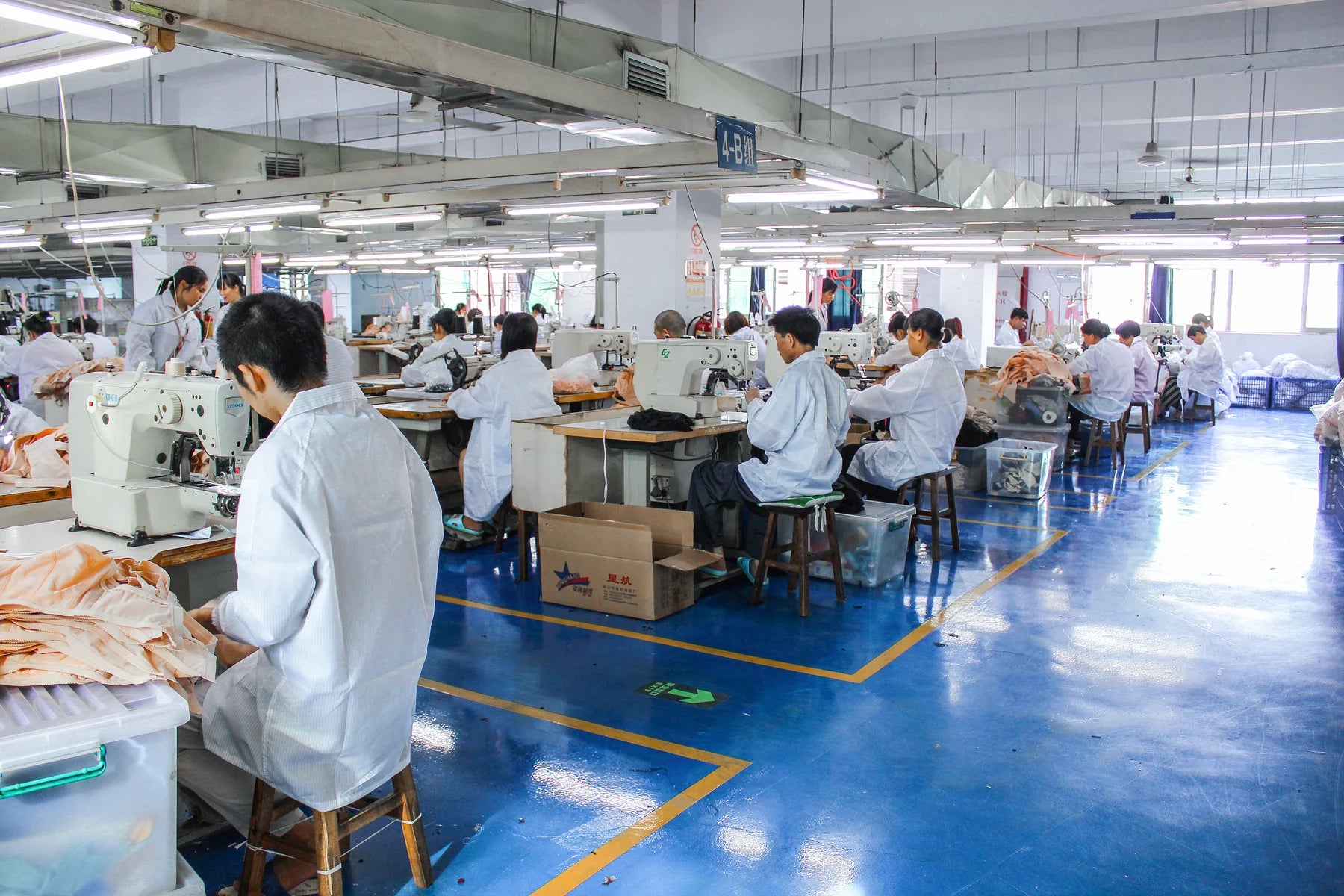 Garment sewing floor at a partner facility